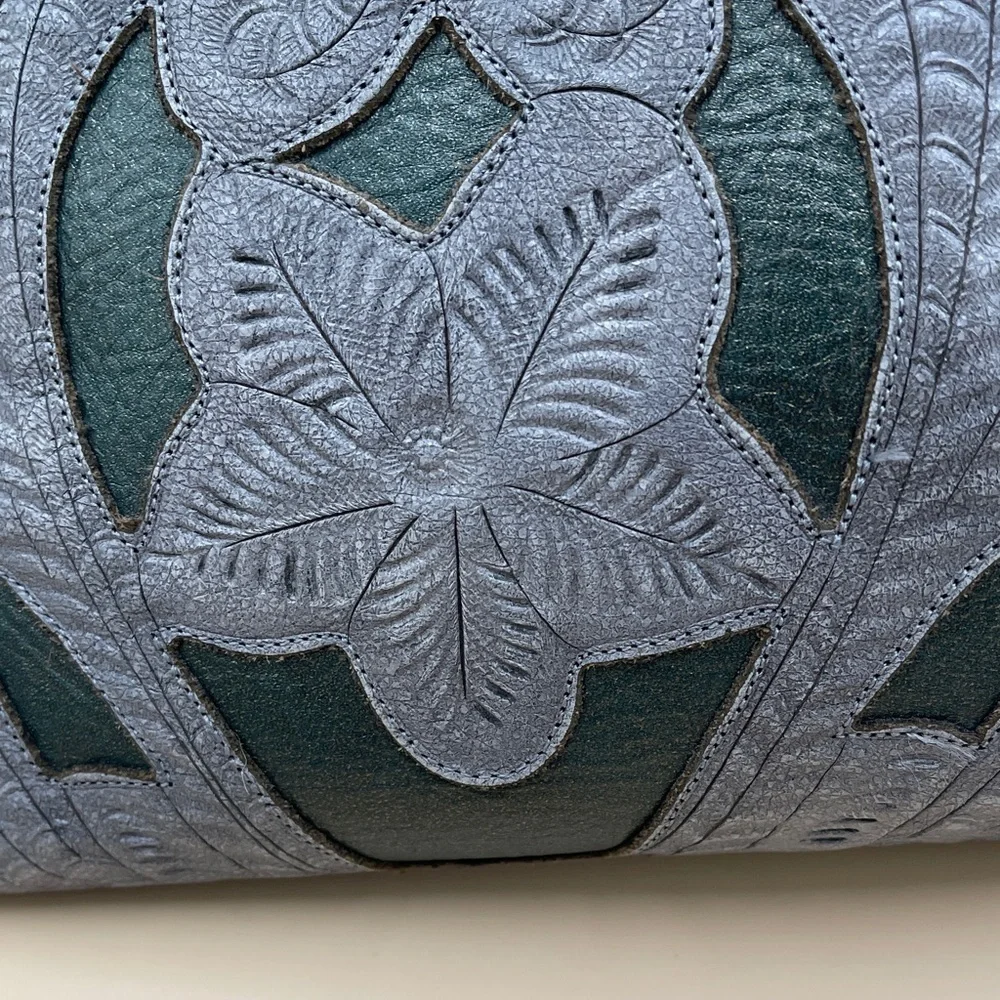JL Saldivar Tooled Leather tote beautiful and versatile